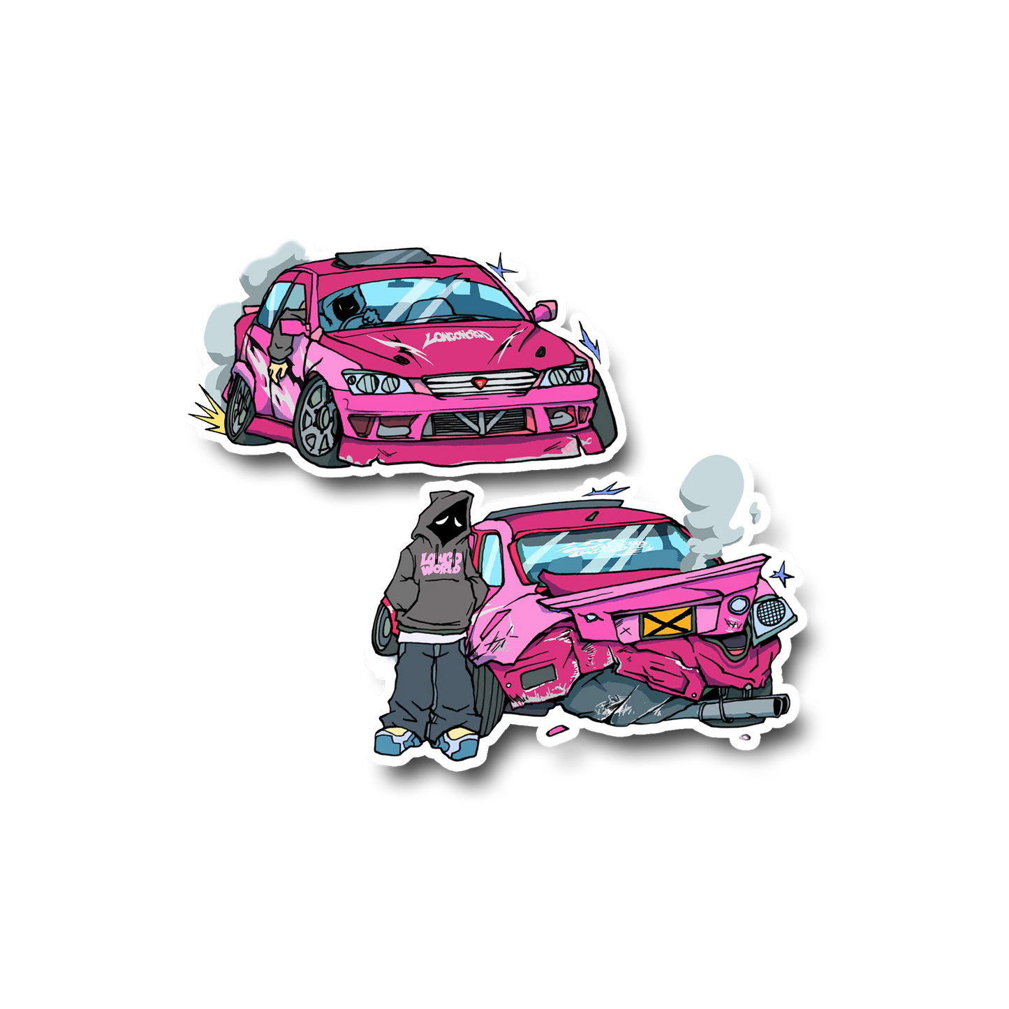 She Loves Me Not Decal - Twin Pack