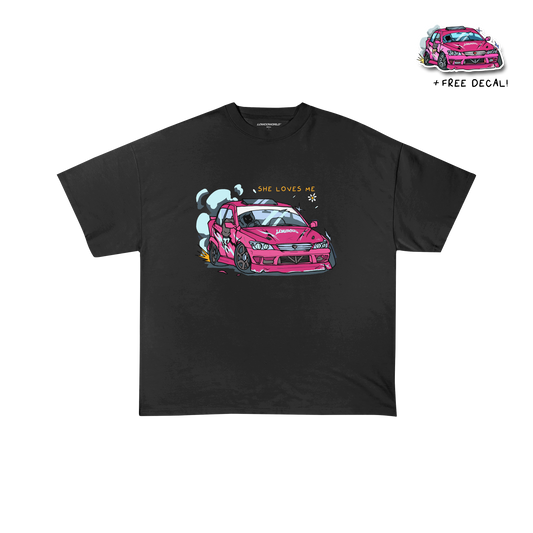 She Loves Me Not Tee - Black *PRE-ORDER*